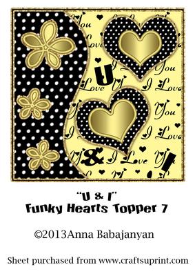 U & I Funky Hearts Topper 7