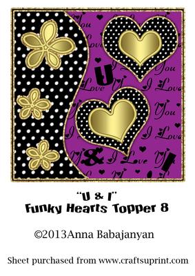 U & I Funky Hearts Topper 8
