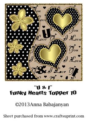 U & I Funky Hearts Topper 10