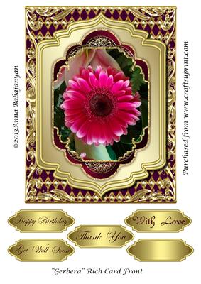 Gerbera Rich Card Front