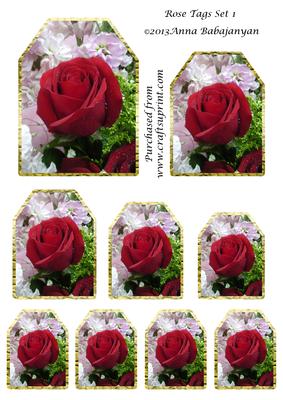 Rose Tags Set 1
