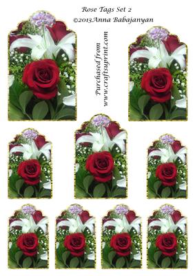 Rose Tags Set 2