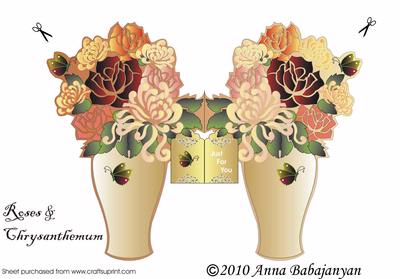 Roses and Chrysanthemum