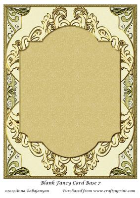 Blank Fancy Card Base 7