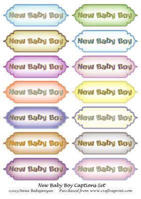 New Baby Boy Captions Set