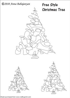 Free Style Christmas Tree Stamps