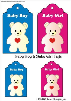 Baby Boy & Baby Girl Tags