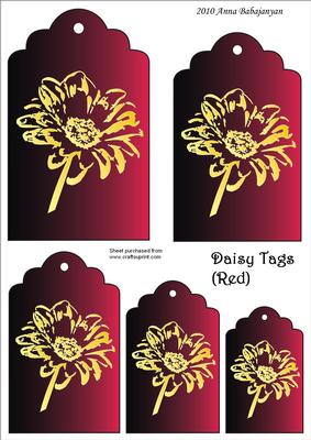 Daisy Tags (red)