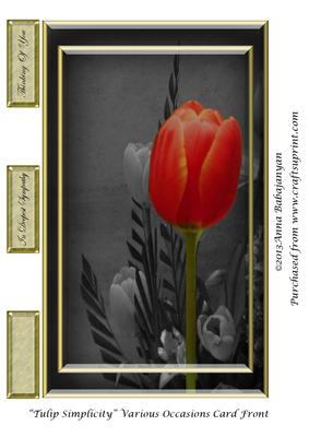 Tulip Simplicity Various Occasions Card Front