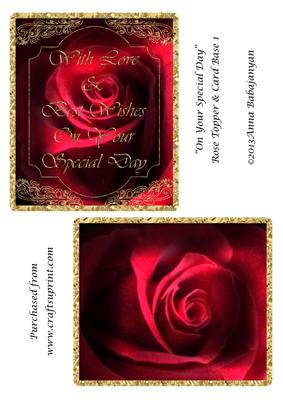 On Your Special Day Rose Topper & Card Base 1