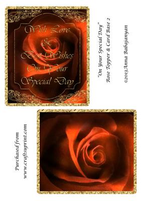 On Your Special Day Rose Topper & Card Base 2
