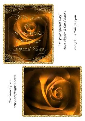 On Your Special Day Rose Topper & Card Base 3