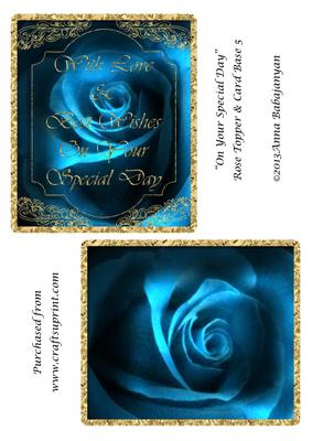 On Your Special Day Rose Topper & Card Base 5