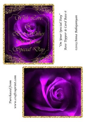 On Your Special Day Rose Topper & Card Base 6
