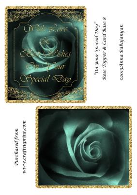 On Your Special Day Rose Topper & Card Base 8