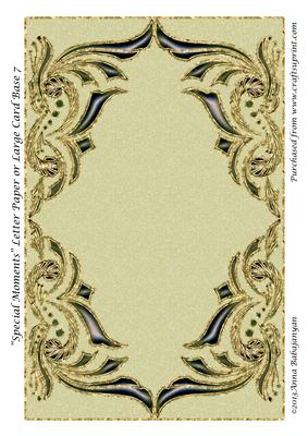 Special Moments Letter Paper or Large Card Base 7