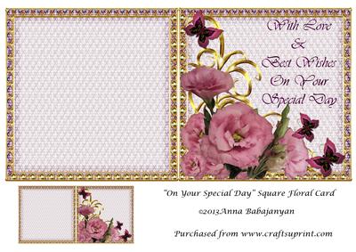 On Your Special Day Square Floral Card