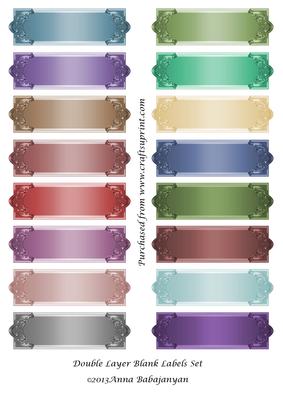 Double Layer Blank Labels Set