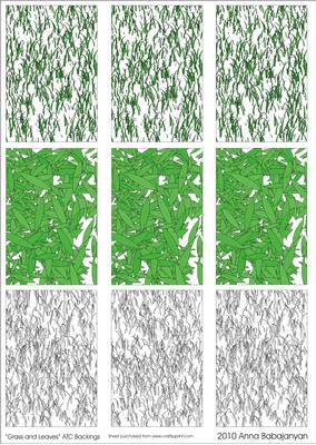 Grass and Leaves Atc Backings