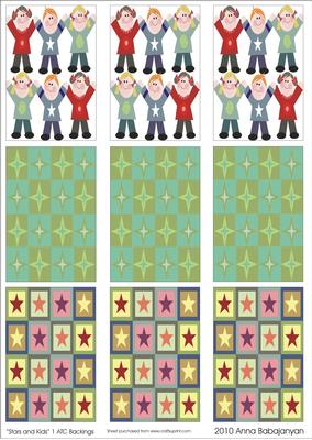 Stars and Kids Atc Backings