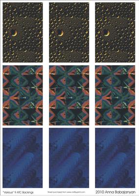 Various 9 Atc Backings
