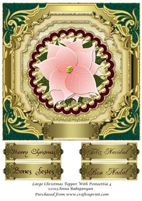 Large Christmas Topper with Poinsettia 4
