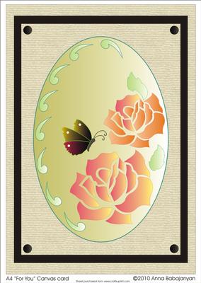 A4 "for You" Canvas Card