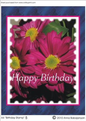A4 "birthday Stamp" 5