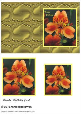 Beauty Birthday Card