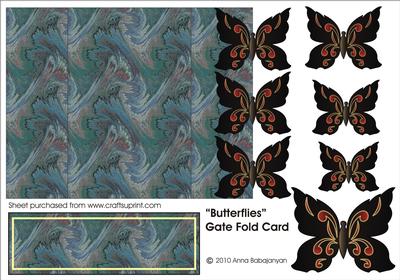 Butterflies Gate Fold Card