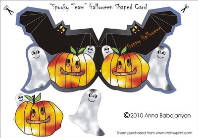 Spooky Team Halloween Shaped Card