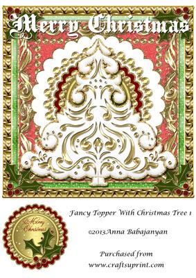 Fancy Topper with Christmas Tree 1