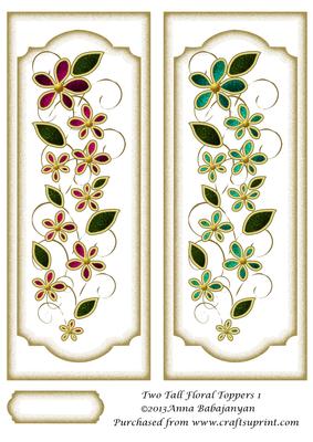 Two Tall Floral Toppers 1