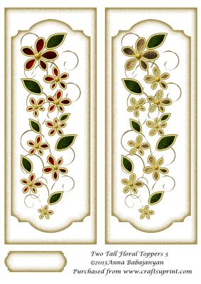 Two Tall Floral Toppers 3
