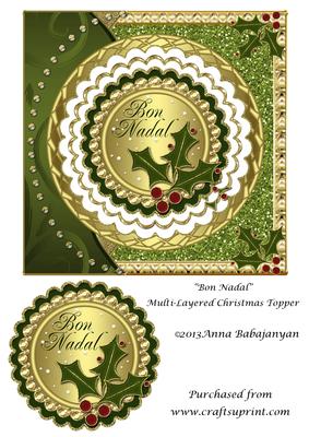 Bon Nadal Multi-layered Christmas Topper
