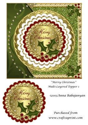 Merry Christmas Multi-layered Topper 1