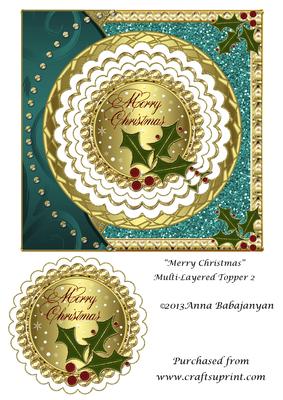 Merry Christmas Multi-layered Topper 2