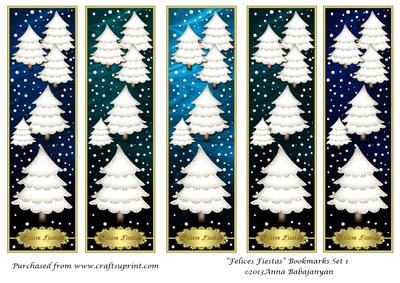 Felices Fiestas Bookmarks Set 1