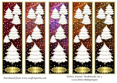 Felices Fiestas Bookmarks Set 3