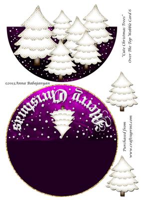 Cute Christmas Trees Over the Top Wobble Card 6