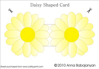 Daisy Shaped Card