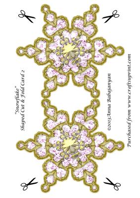 Snowflake Shaped Cut & Fold Card 2