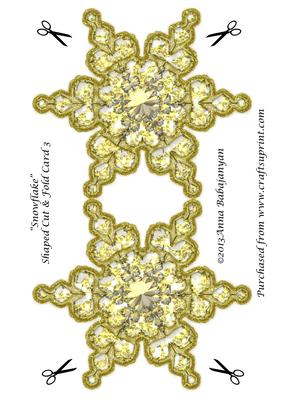 Snowflake Shaped Cut & Fold Card 3
