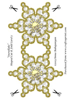 Snowflake Shaped Cut & Fold Card 5