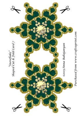 Snowflake Shaped Cut & Fold Card 7