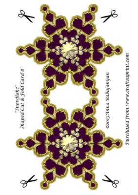 Snowflake Shaped Cut & Fold Card 8