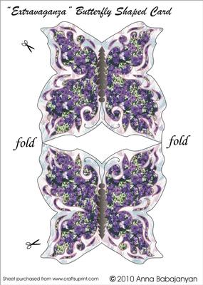 Extravaganza Butterfly Shaped Card