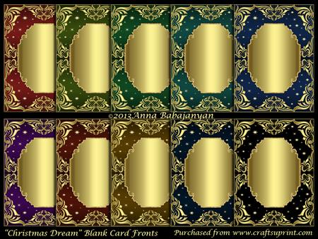 Christmas Dream Blank Card Fronts