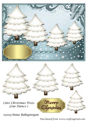 Cute Christmas Trees Line Dance 1