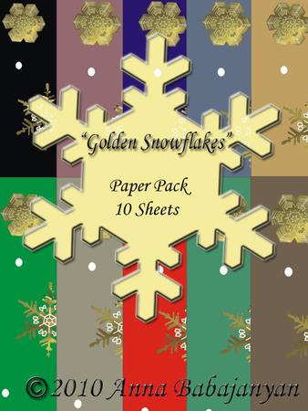 Golden Snowflakes Paper Pack